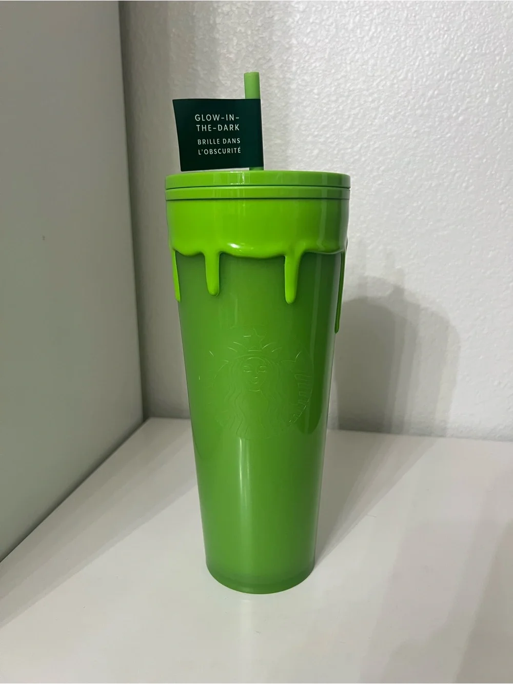 Starbucks New Neon Green glow in the dark limited edition.
